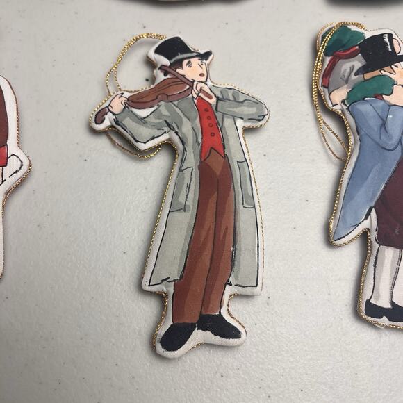 Dickens A Christmas Carol Character Ornaments Set Of 6 Vintage Holiday Decor - Picture 4 of 12